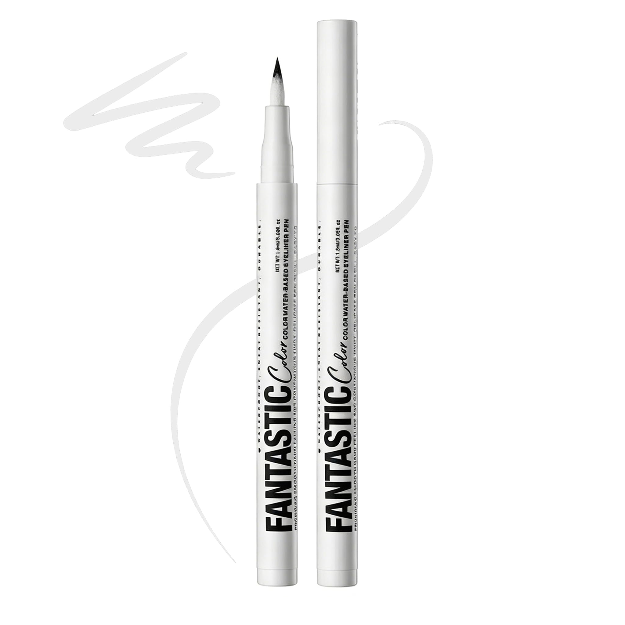 White Eyeliner for Waterline Waterproof Long Wear White Liquid Eyeliner Hypoallergenic Smudgeproof (01#) 01# White