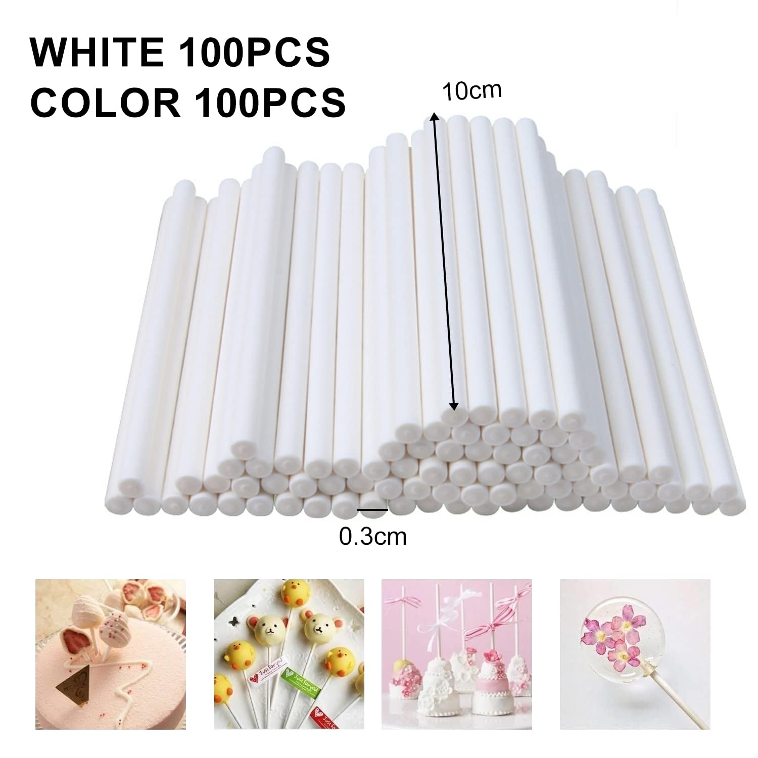 210 Bastoncini Carta Per Leccalecca - Multicolore, Per Cake Pops, Matrimoni, Feste - Foto 14