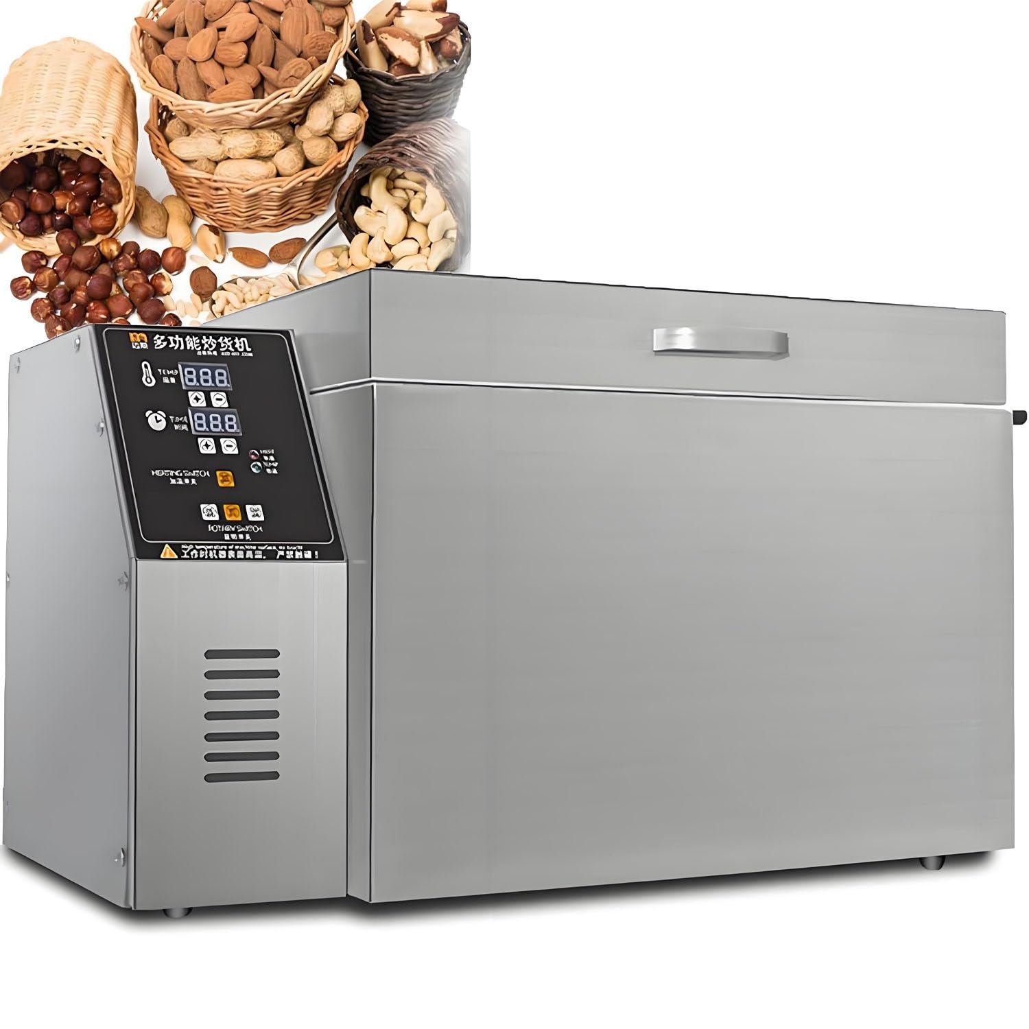 GLBMXDD Automatic Timing Coffee Roasters,Nut Roaster Machine,Stainless Steel Coffee Beans Roasting Machine,Temperature Control,for Coffee,Chestnut,Peanuts,Grain 10Type-220V