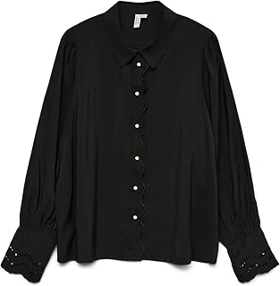 VERO Moda Damen Vmhenrietta Ls Shirt WVN Btq Ga