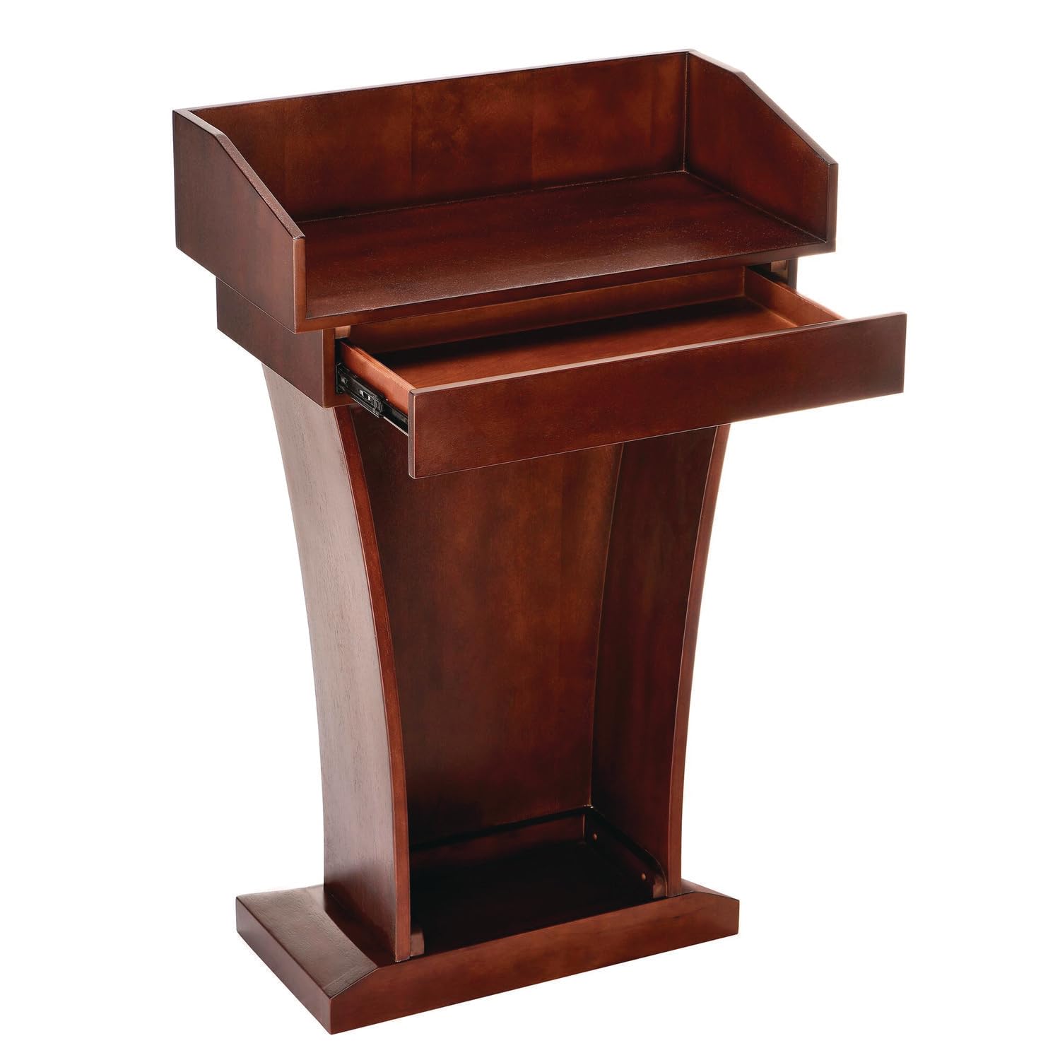 AdirOffice Church Pulpit, Wooden Podium - Height 43.33" Pulpits for Churches with Spacious Drawer (Mahogany)