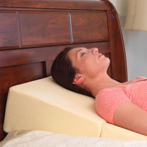 Almohada de cuña blanca de 7 pulgadas para reflujo ácido y gerd, juego de almohadas triangulares de 30 grados para lecturadescansosoporte de