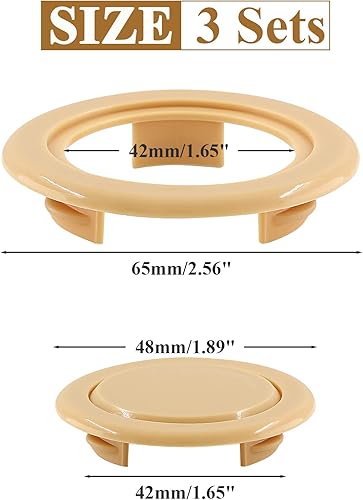 Miniatura 6 de Biaungdo Juego de 3 anillos y tapas de 2 pulgadas para mesa de patio al aire libre, tamaño estándar, para jardín, playa, tableta, anillo de agujero