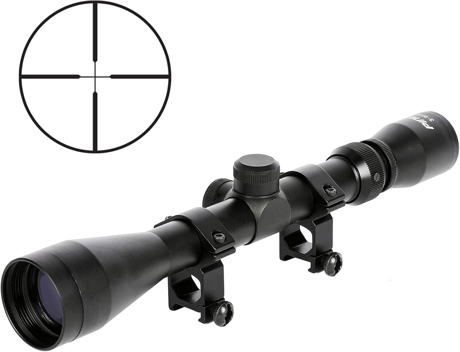 Pinty Rifle Scope 3-9x40 Duplex Crosshair R4 Reticle with 20mm Free Mounts : Sports & Outdoors