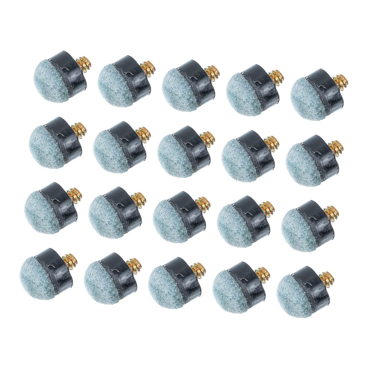 Sosoport 50Pcs Billiard Tips Replacement Durable Screw Pool Tips for Snooker Cues Leather Material for Long Term Use and Fast Repairs
