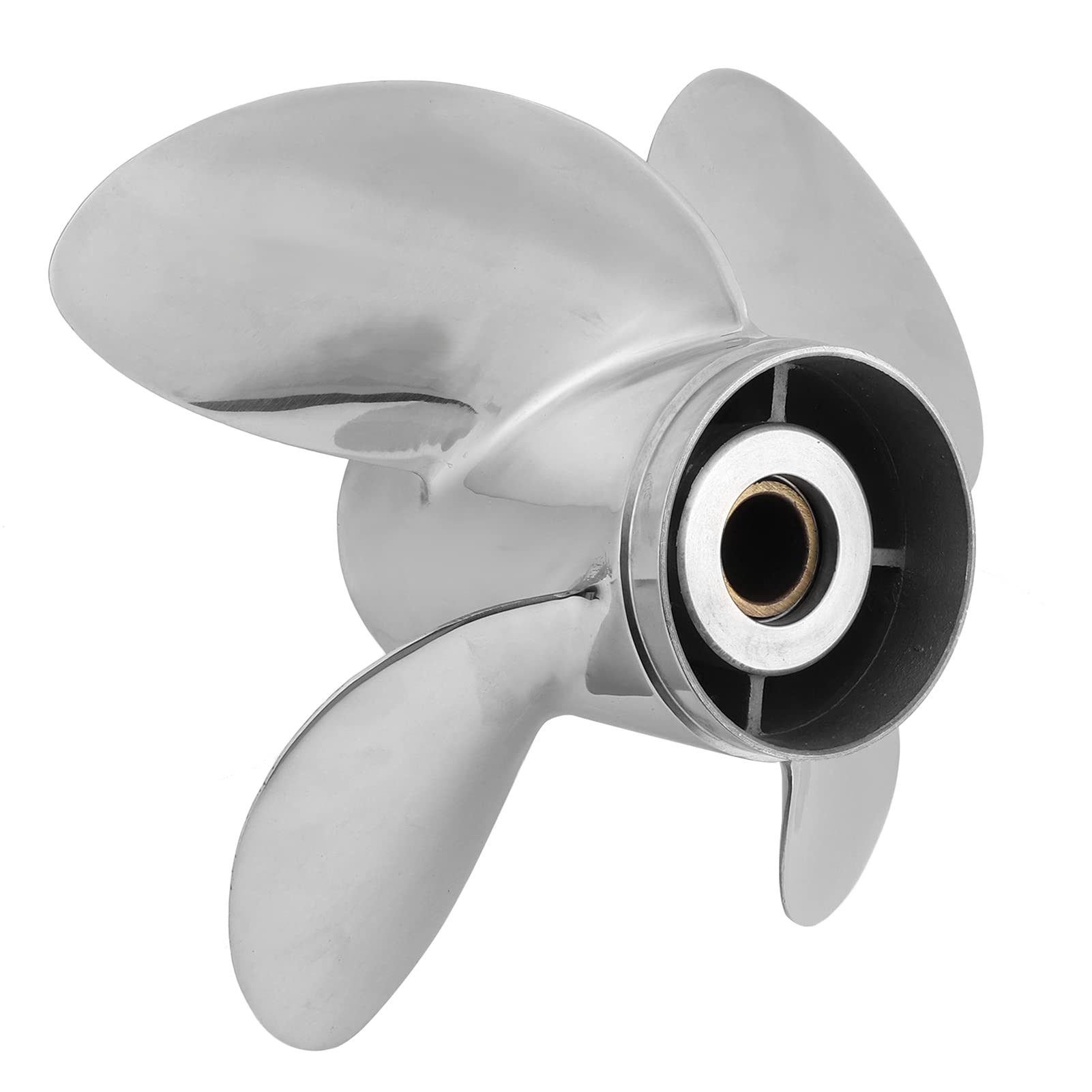 Elica Fuoribordo a 4 Pale 13 x 19 LH, 15 Denti, Elica Marina in Acciaio Inox per Motori Tohatsu 60-140 CV