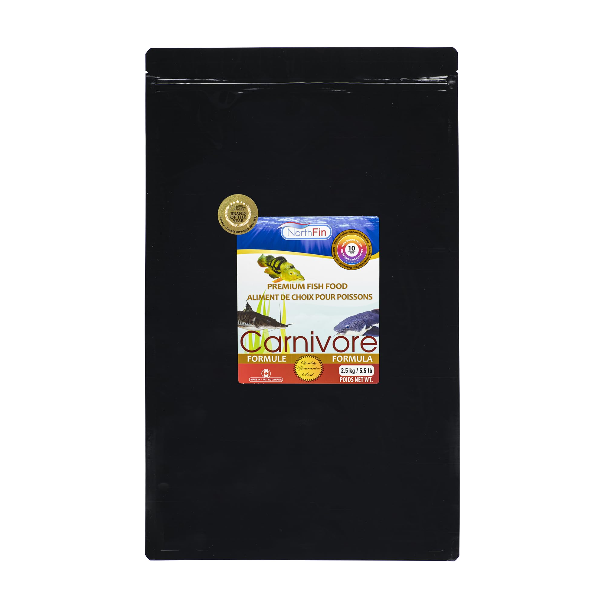 Northfin Carnivore Fish Food 10mm Sinking Pellet 2.5kg (5lbs) Bag