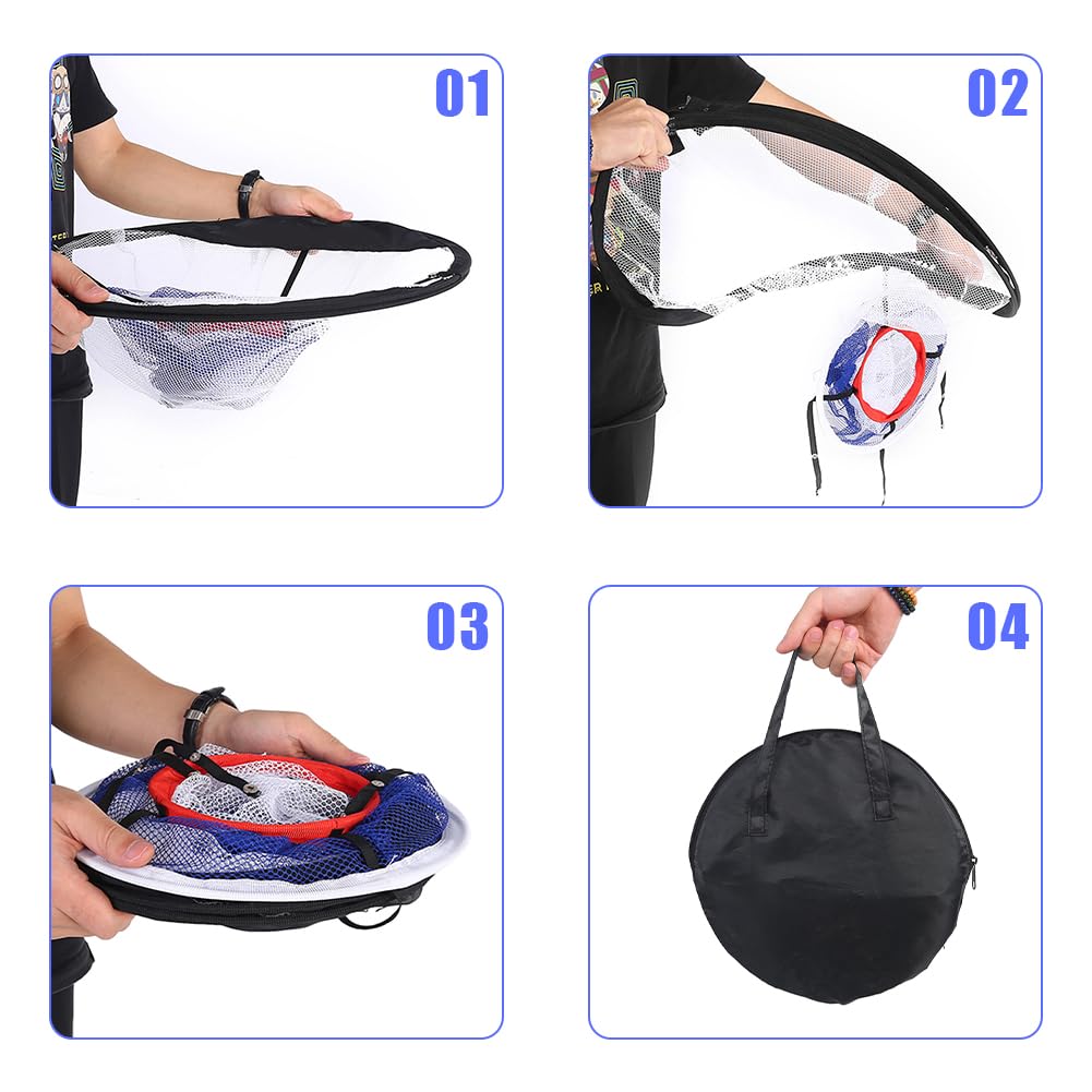 Tiiyee Golf Chipping Net, Redes de Práctica Portátil Red Jaula para Entrenamiento Golfs Drive Poniendo Lona Prácticas Puertas al Aire Libre Putter Interior Accesorios Plegables Interiores