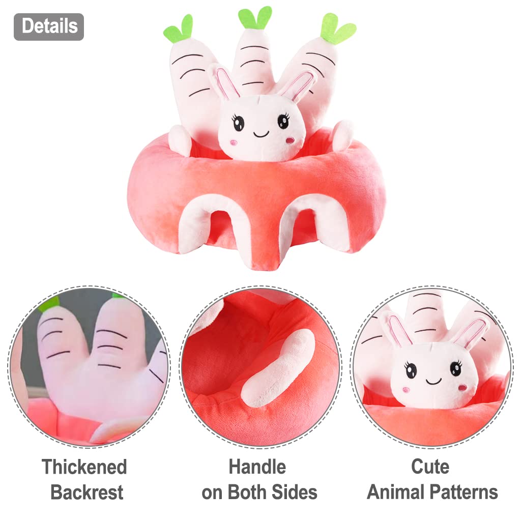 Baby Sitting Support Sofa, Sit Me Up Floor Seat for Babies, Learn to Sit Chair for Toddlers, Baby Seats for Sitting Up 3-12-24 Month (Rabbit)