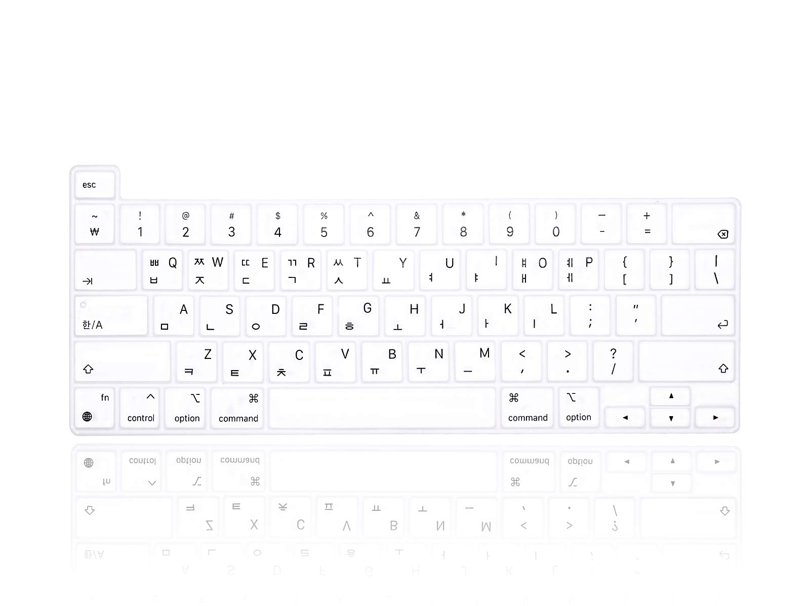 Protector de teclado coreano MacBook Pro 13 M1 A2338 silicona versión US 8