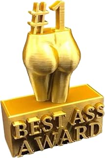 Deevoka Best Ass Award Creative Trophy Funny Statue Express Desktop Spoof Trophy Butt Resin Funny Trophy for Competitions, Celebrations, Kids Adults