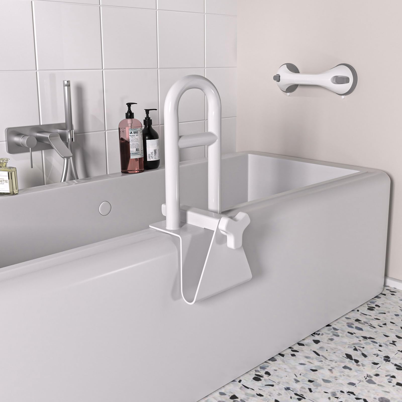Bathtub Accessories ZUEXT Adjustable Bathtub Safety Rail - 17x6 Inch