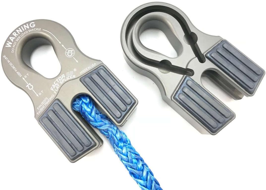 Factor 55 00375-01 Winch Line Shackle Mount Splice On Foldable Red