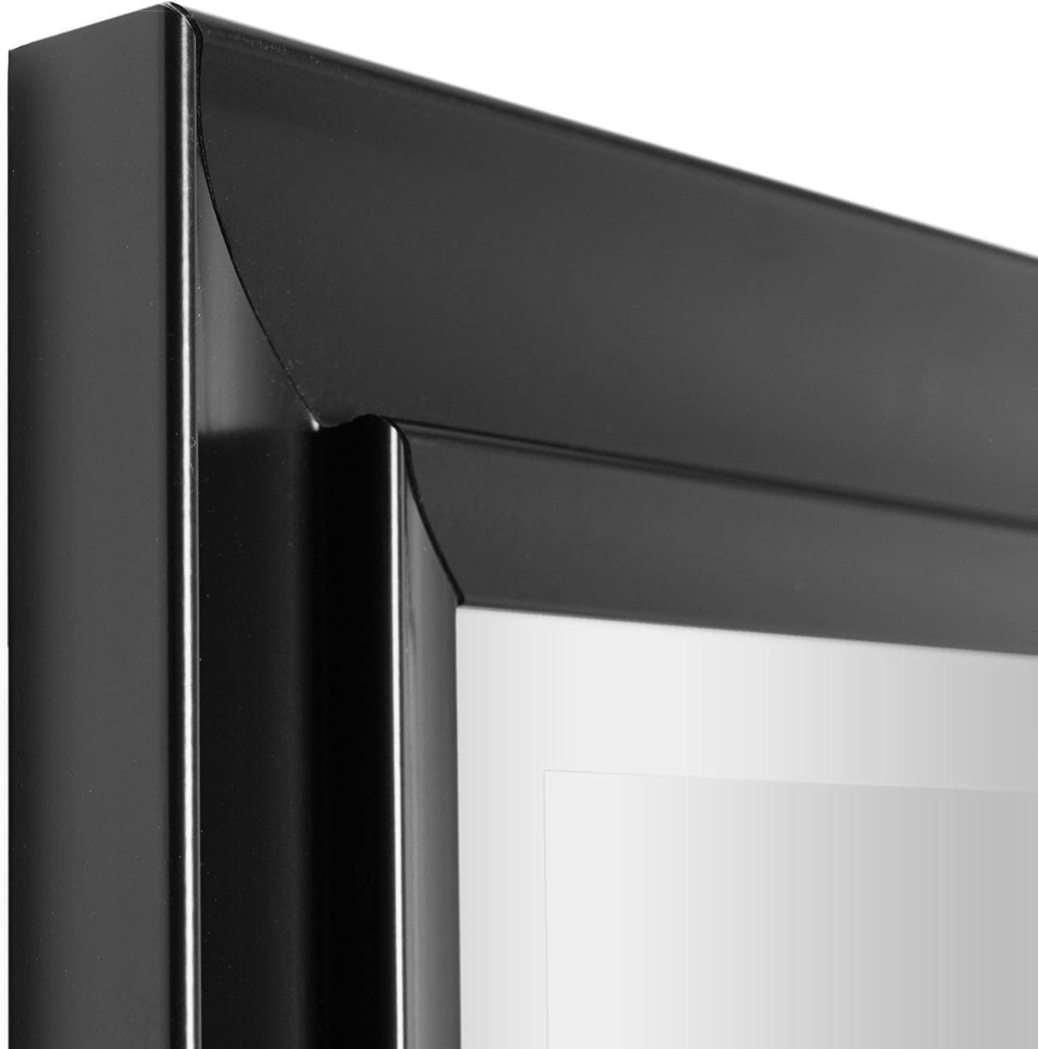 Black Framed Rectangular Beveled Wall Mirror 26" x 32"