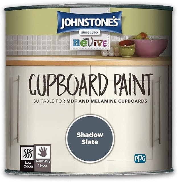 Johnstone's 431002 Cupboard Paint Shadow Slate 750 ml