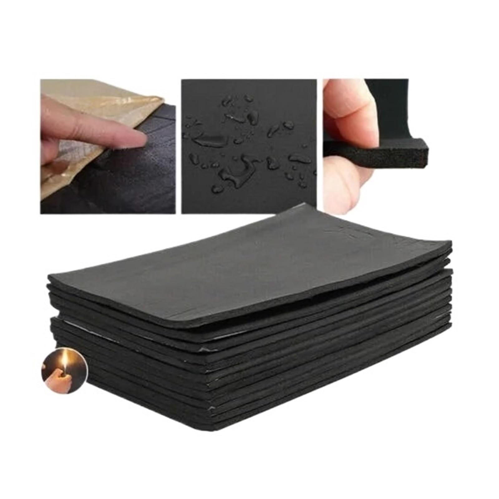 Aislamiento Sonido Termico 40 Alfombrillas Insonorizantes 5 Mm Para Aislamiento Térmico Coche Furgoneta Aislamiento Acústico Aislamiento Capó Coche Silencioso Para Puerta Pared(C)