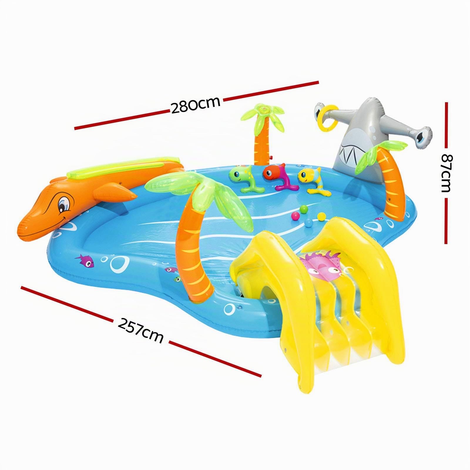Bestway 53067 - Piscina Hinchable Infantil Vida Marina 280x257x87 cm, 8321477