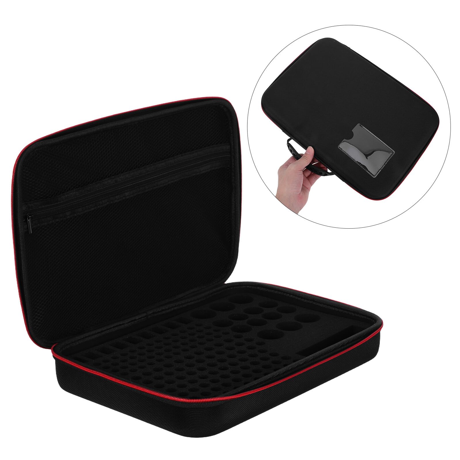 Custodia Porta Batterie in Eva Ignifuga Maniglia, Organizer Leggero e Anti-caduta per Batterie Aa Aaa Tipo 9v, Protezione Resistente per Uso Domestico e Viaggi