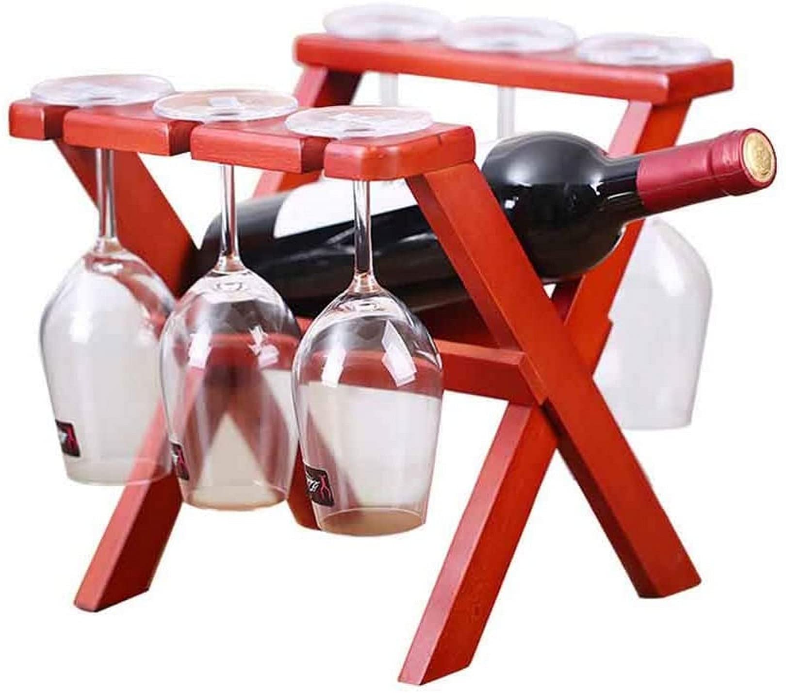 Étagère à vin en bois massif porte-verre suspendu design créatif