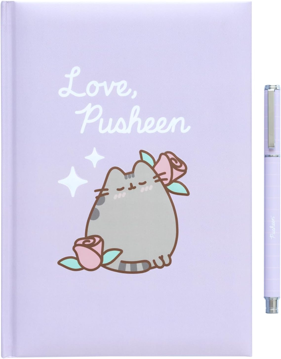 Grupo Erik Set of A5 Notebook with Pen Pusheen - Dotted Notebook Small - Travel Diary for Writing Yourself - Bullet Journal Dotted A5 Diary Kwaii Stuff Pusheen Merch