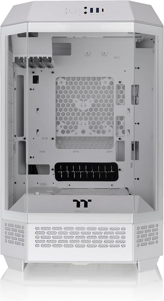 Thermaltake Tower 300 Snow Micro-ATX Case; 2x140mm CT Fan Included; Support Up to 420mm Radiator; Optional Chassis Stand Kit Allows Horizontal Display; CA-1Y4-00S6WN-00;