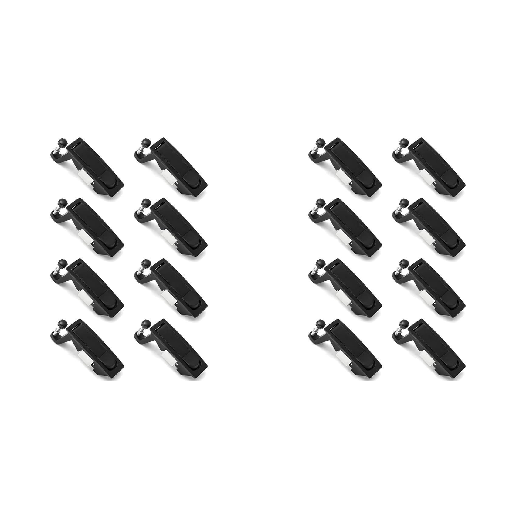 Jnchdghwa Black 16Pcs Compression Lock Zinc Alloy Flush Lever Adjustable Grip Range 0.04 Inch-0.94 Inch