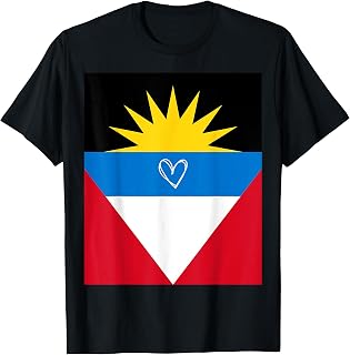 Antigua and Barbuda Flag Citizens Heart Proud National Day T-Shirt