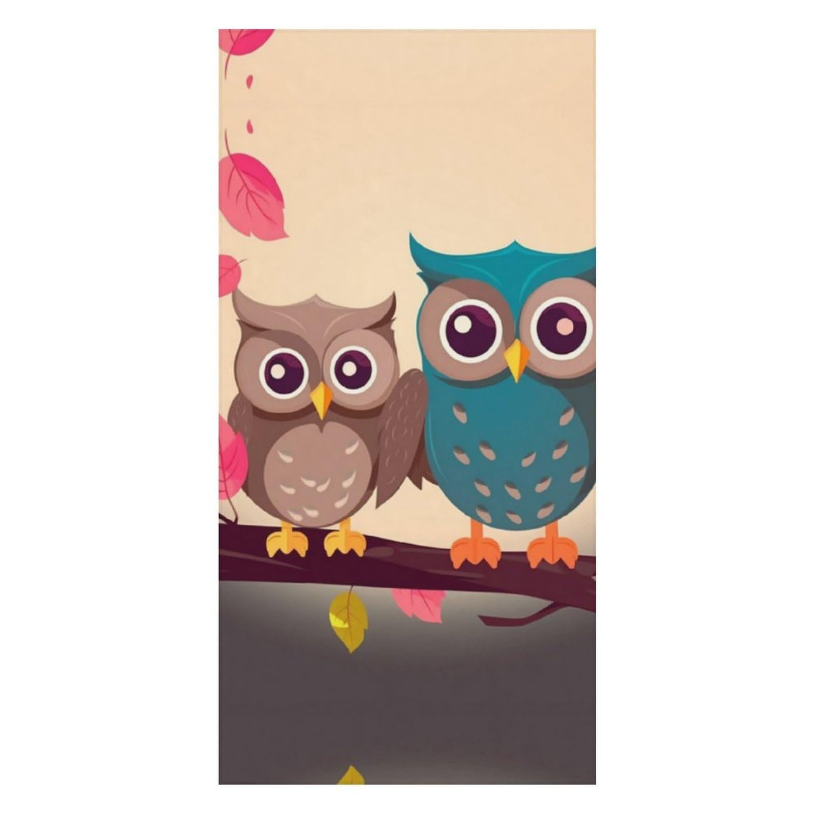 AQRJLPM Cute Owls Beach Towels Extra Large, Quick Dry Absorbent Multipurpose, Oversized Beach Towel, Sand Free Foldable Lightweight, Travel Towel, for Beach Pool Camping Travel Vacation, 63x31.5 in