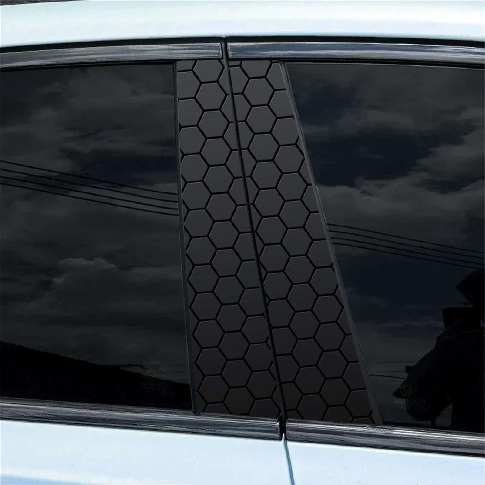 3D Honeycomb Car Decal Car B-Pillar Waterproof Decal Car DIY Car Door Post Decal Covered with Scratch Decal(A-328 style14)