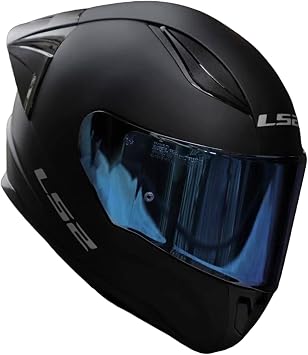 YYK LS2 Rapid 2 Matte Black Race Indoor Helmet – Iridium Viewfinder Glass, Advanced Ventilated Racing Helmet Offering High Level Safety and Comfort with Multiple Size Options