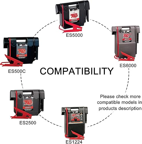 Miniatura 2 de Repuesto para cargador Booster PAC ES5000, cable de cargador de refuerzo de 19 V compatible con Booster PAC ES2500 ES5500 ES5000 ES2500C ES6000