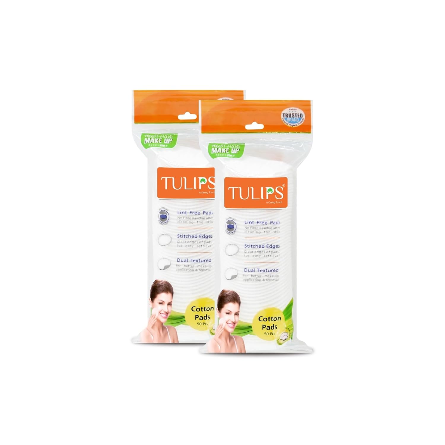 Tulips 50 Round Facial Cotton Pads in a Ziplock Bag (Pack of 2); Made from 100% Pure Soft Cotton, Best for Applying & Remo... - Review, Price and Buying Guide