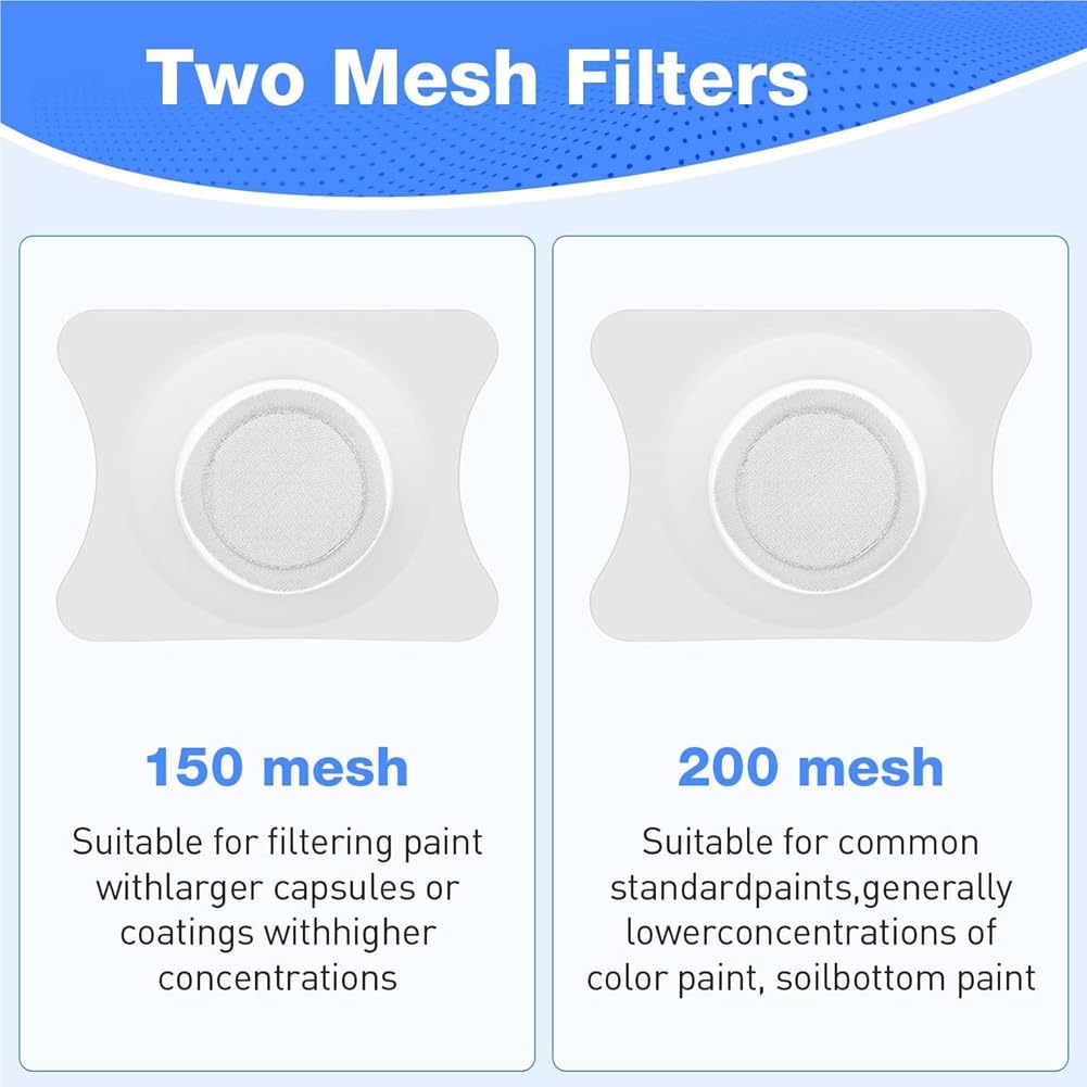 für Lack -Airbrush -Zubehör 2 PCs PP Filter Cup Sieb, Größe 1,30 "X 0,98"