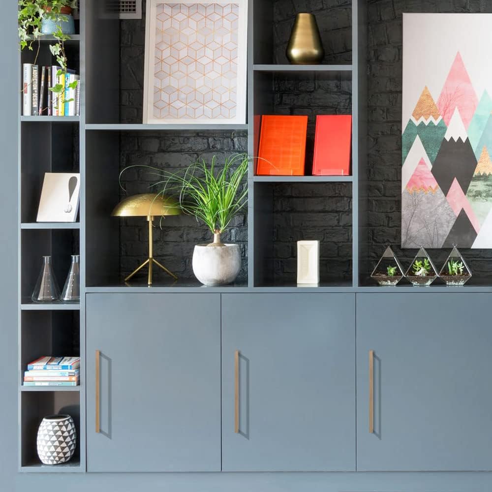 Gold Square Drawer Pulls Brushed Brass Kitchen Hardware Handle712 Inch 192mm Hole CentersCF226CB Champagne Bronze Cabinet Pulls10 Pack L202xW10xH35mm CF226192CBH