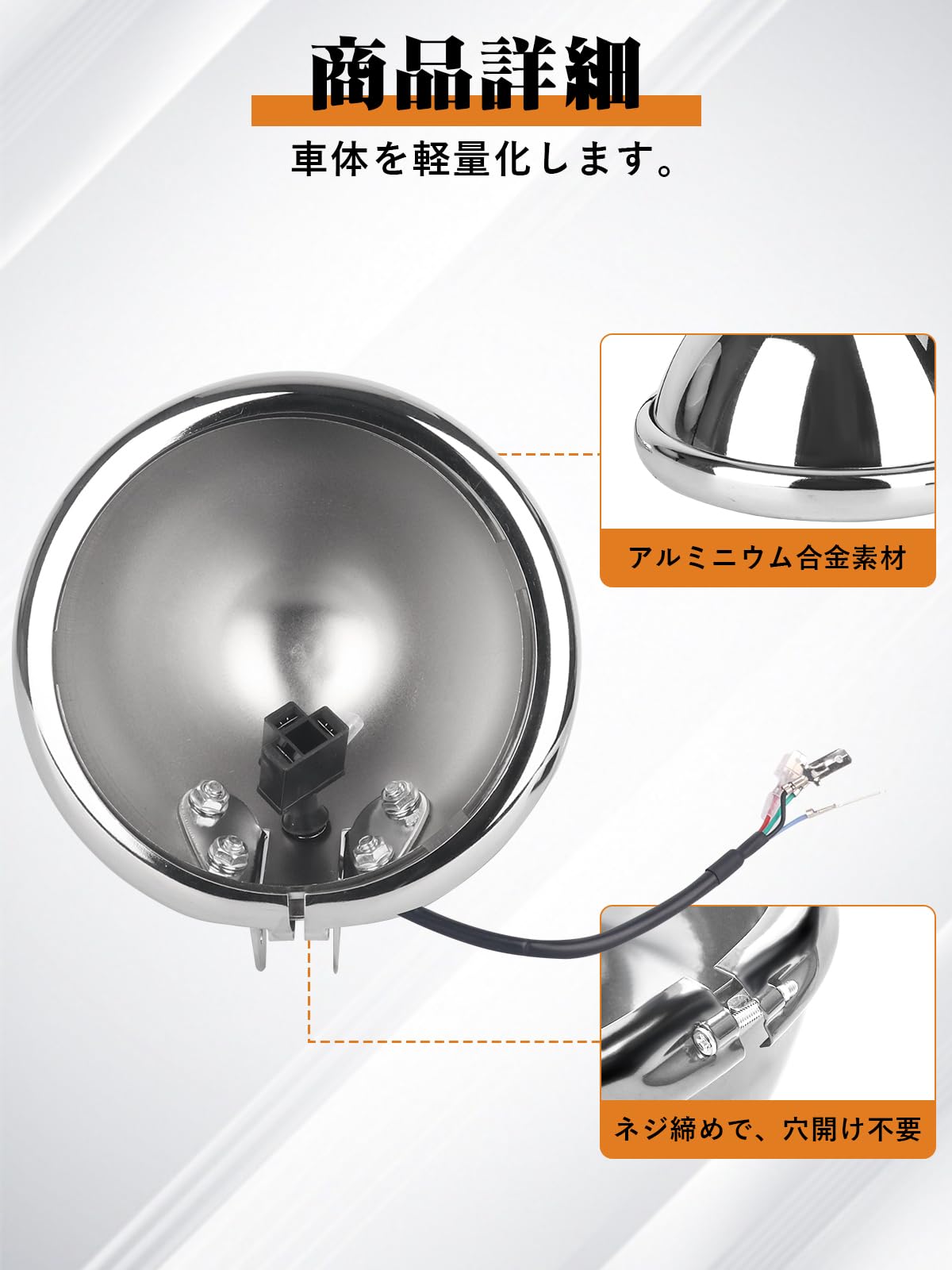 Amazon | Largoods ヘッドライトケース 5.75インチ Harley Davidso