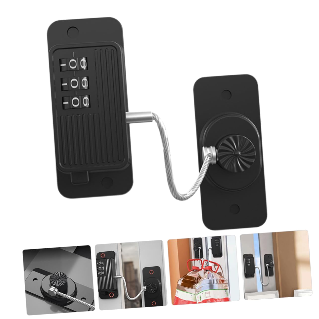 UKCOCO 5stücke Refrigerator Lock Mit Digital-code Sichere Kindersicherung Für Schränke Und Kühlschranktüren Einfache Bohrfreie Installation Langlebig Und Stabil