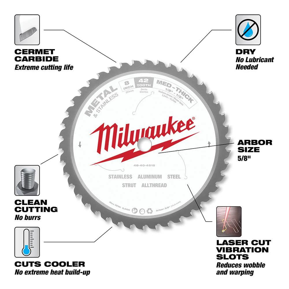 Milwaukee - Disco Sierra Circ. CERMET 203x15,87x1,8 42z MCS 65/66