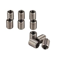 Vista 1 de 10 piezas de inserto de rosca autorroscante, tuerca reductora de rosca de 15 mm, rosca hembra M10 x 1.5 mm y rosca macho M12 x 1.75 mm, kit