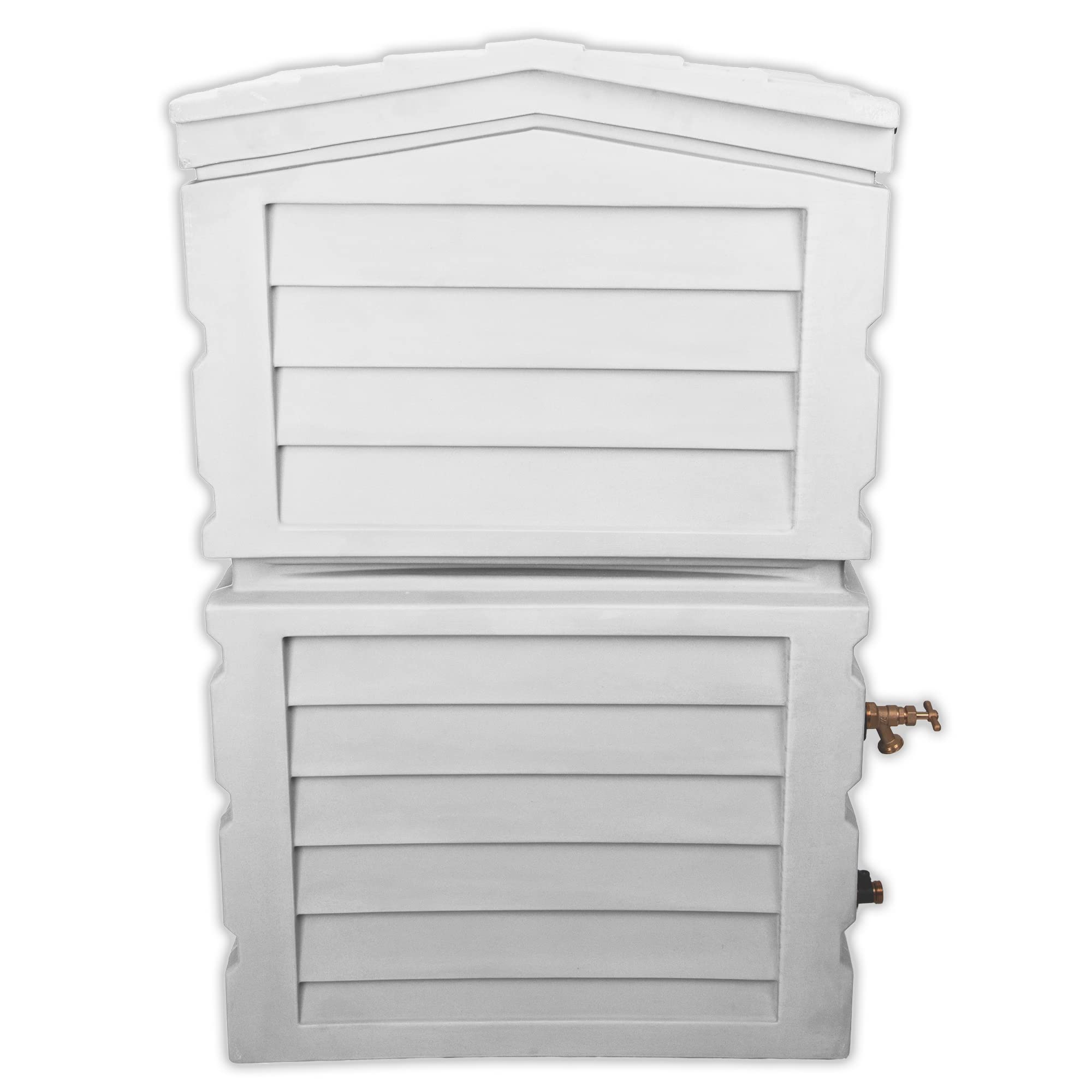 Polyethylene Rainwater Shed Collector, 25 Gallon, Slate Grey