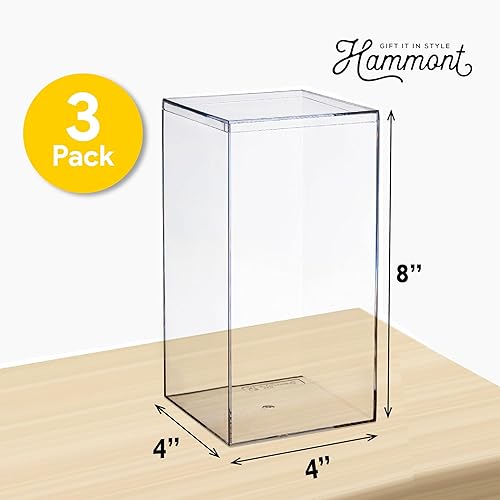 Miniatura 2 de Hammont Caja rectangular de acrílico - Contenedores organizadores de estantes - Contenedores de almacenamiento transparentes - Recuerdos de fiesta