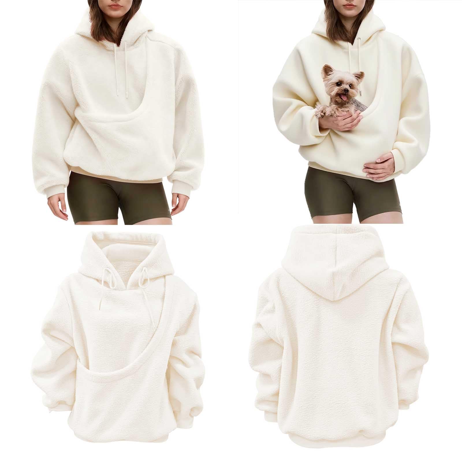 Sweat à Capuche Kokopaws pour Animaux de Compagnie, Sweat à Capuche Koko Paws, Transport Ultra-Doux et Chaud (Black XXL)