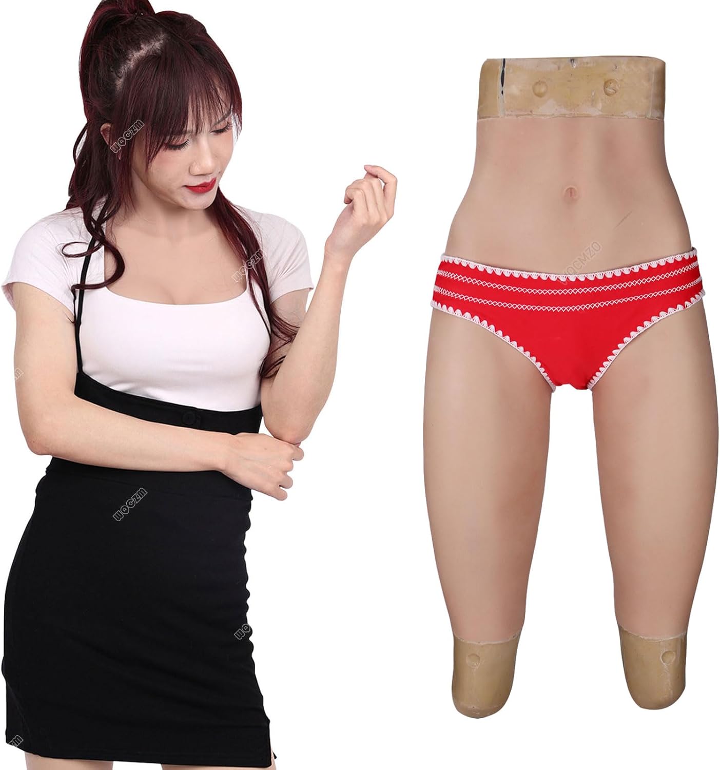 Silicone Fake Vagina Panties Men's Camel Toes Boxer Briefs Realistic Sissy Hiding Gaff Shorts for Transgender Cosplay