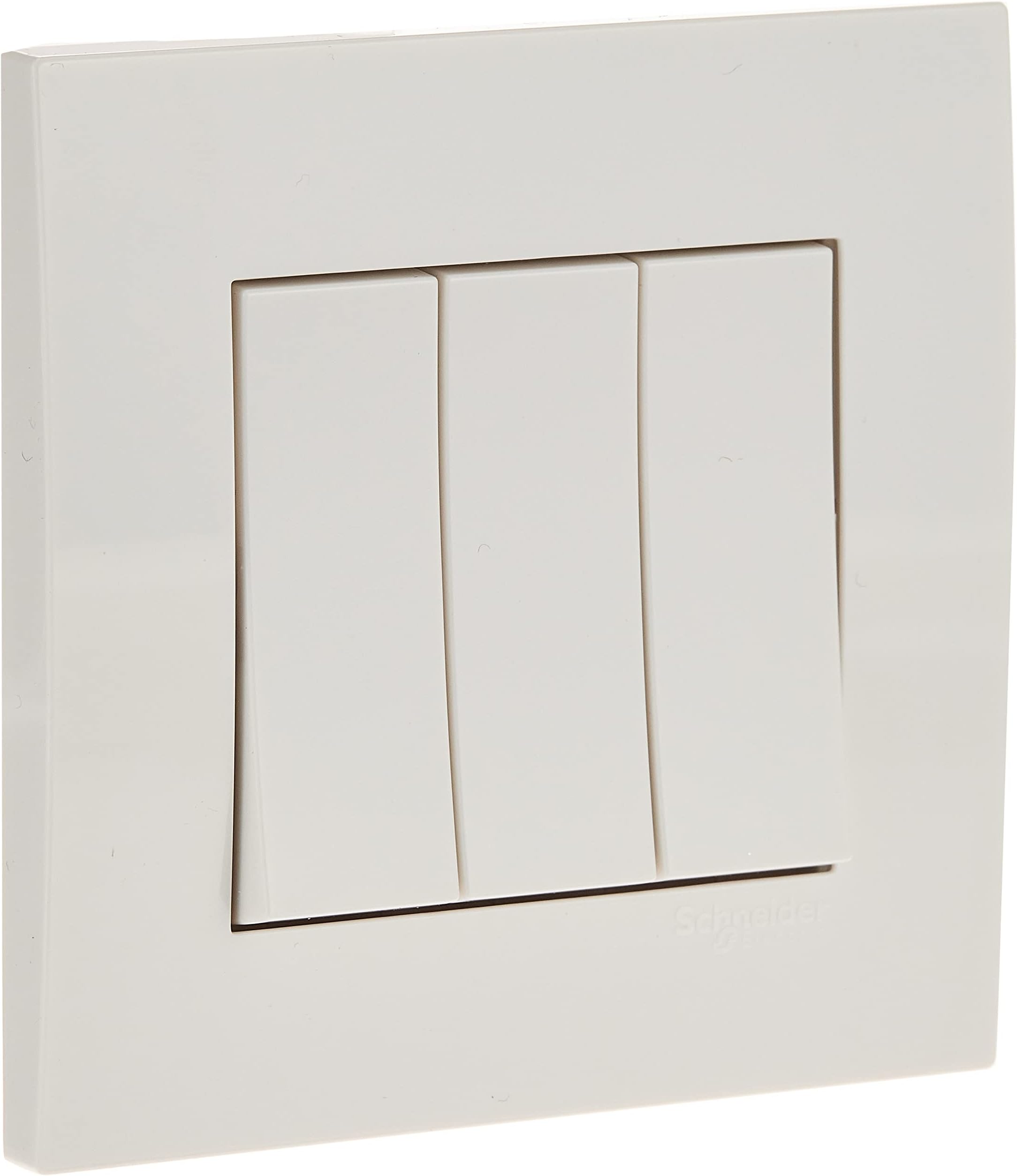 Schneider Electric KB33R_1 Vivace White - 1-way plate switch 3 gang - 16AX - white