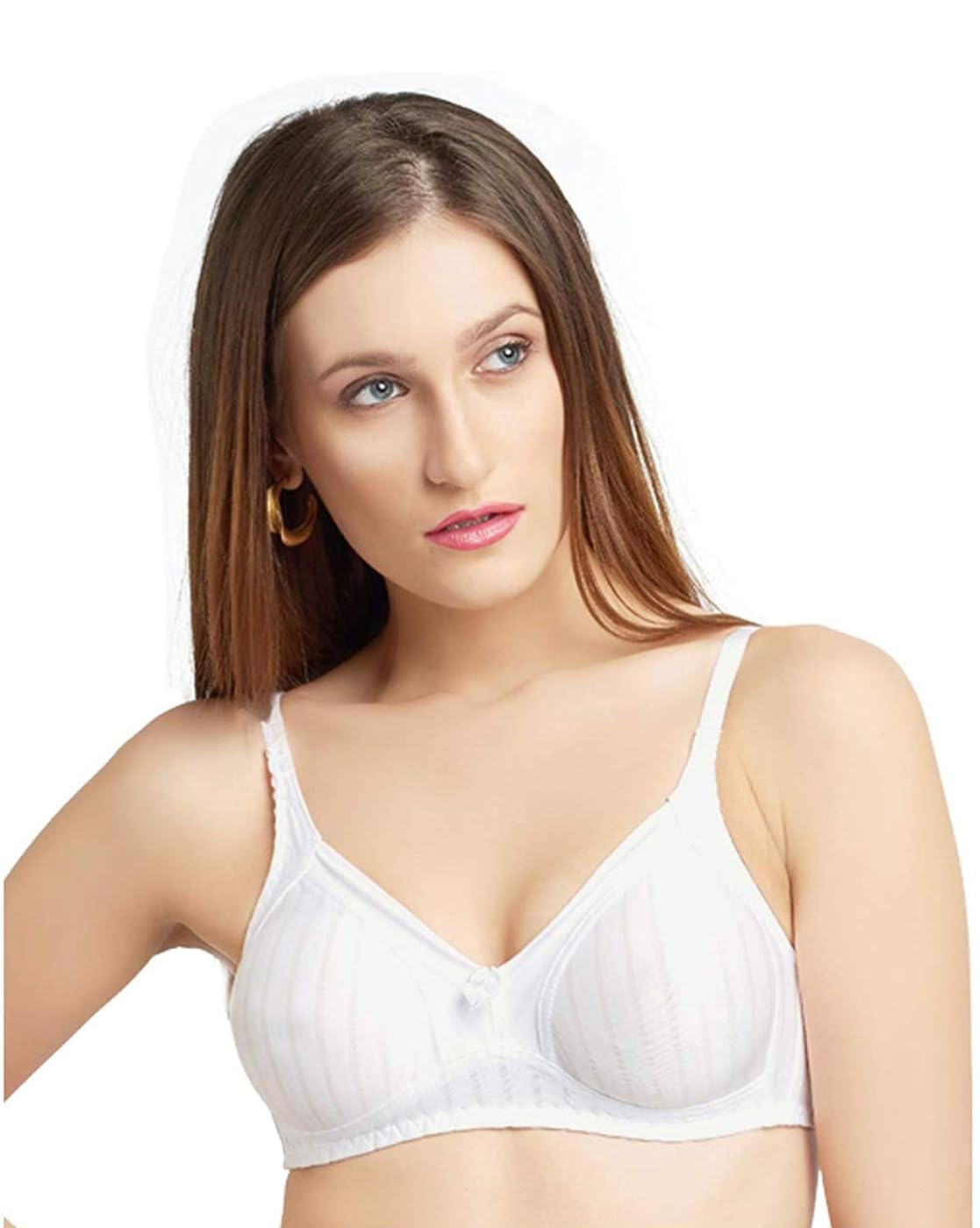DAISY DEEEveryday Bra for Girl Wireless & Non-Padded Side Support Shaper Cotton Bra with Full Coverage Seamless T-Shirt Bra for Women - NSPRSTR