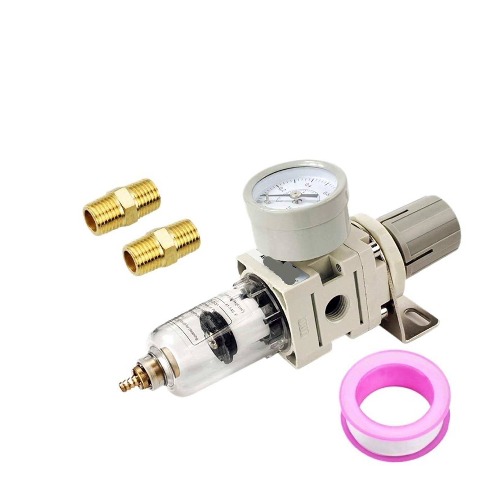AYNRJKKX Fiber Core AW2000-02 Pneumatic Compressor Air Filter Source Treatment Pressure Regulator(AW2000-02 F Male)