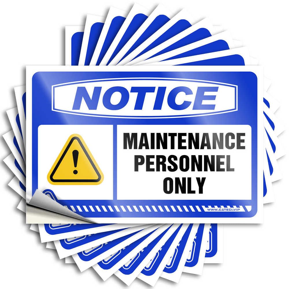 Decorations for Room Tumbler Tattoos - Notice Maintenance Personnel Only Tiny Durable Sticker Easy Apply for Man Decor(12X18CM)
