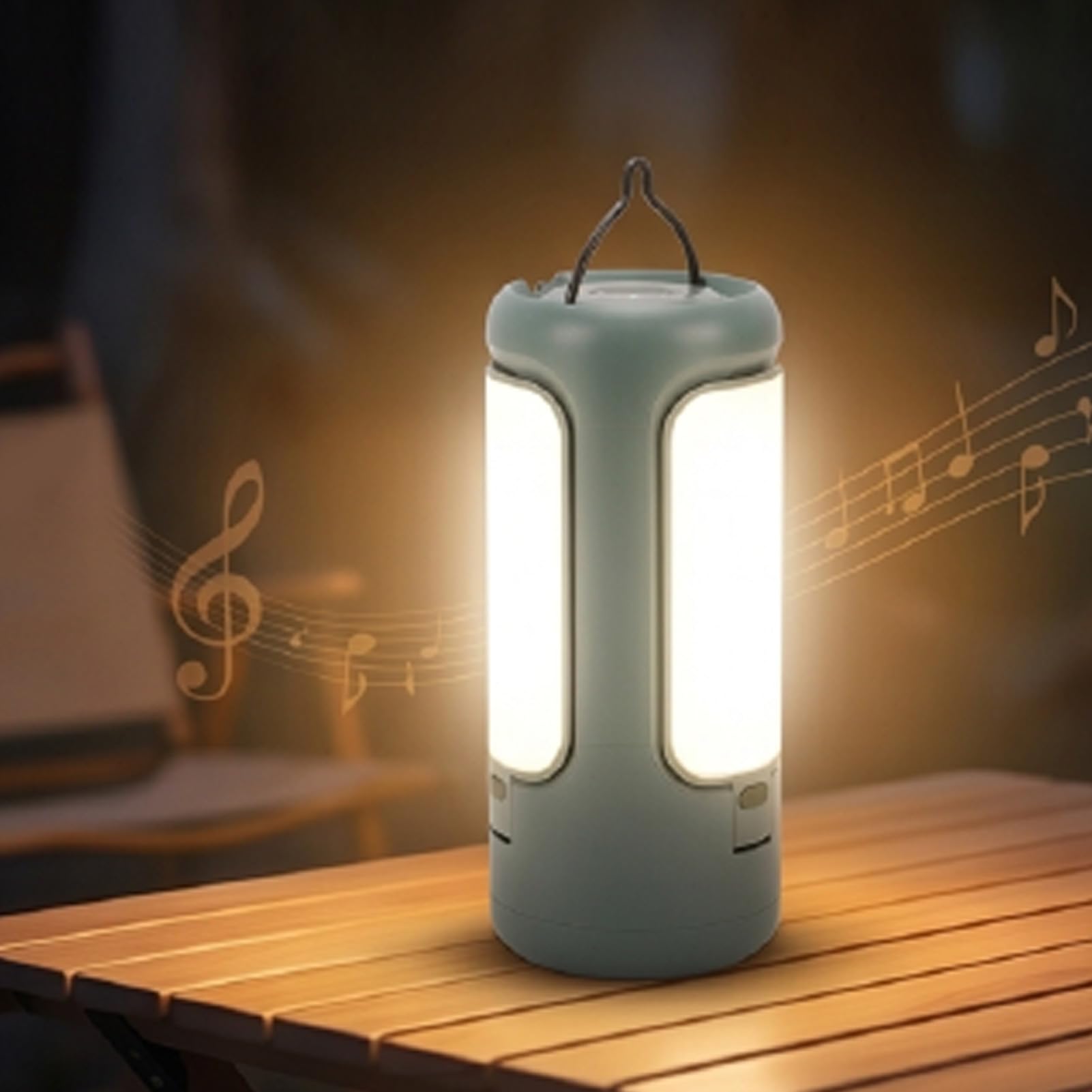 Yosoo Health Gear Lampada da Campeggio Pieghevole, Altoparlante Bluetooth