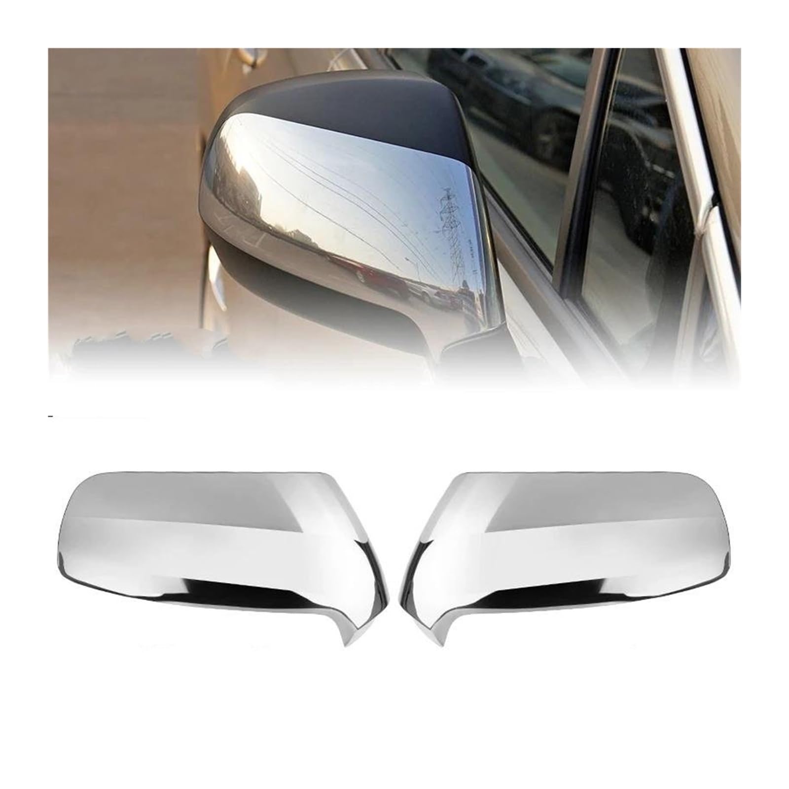 Coques de rétroviseurs chromées au fini miroir pour Peugeot 3008 5008