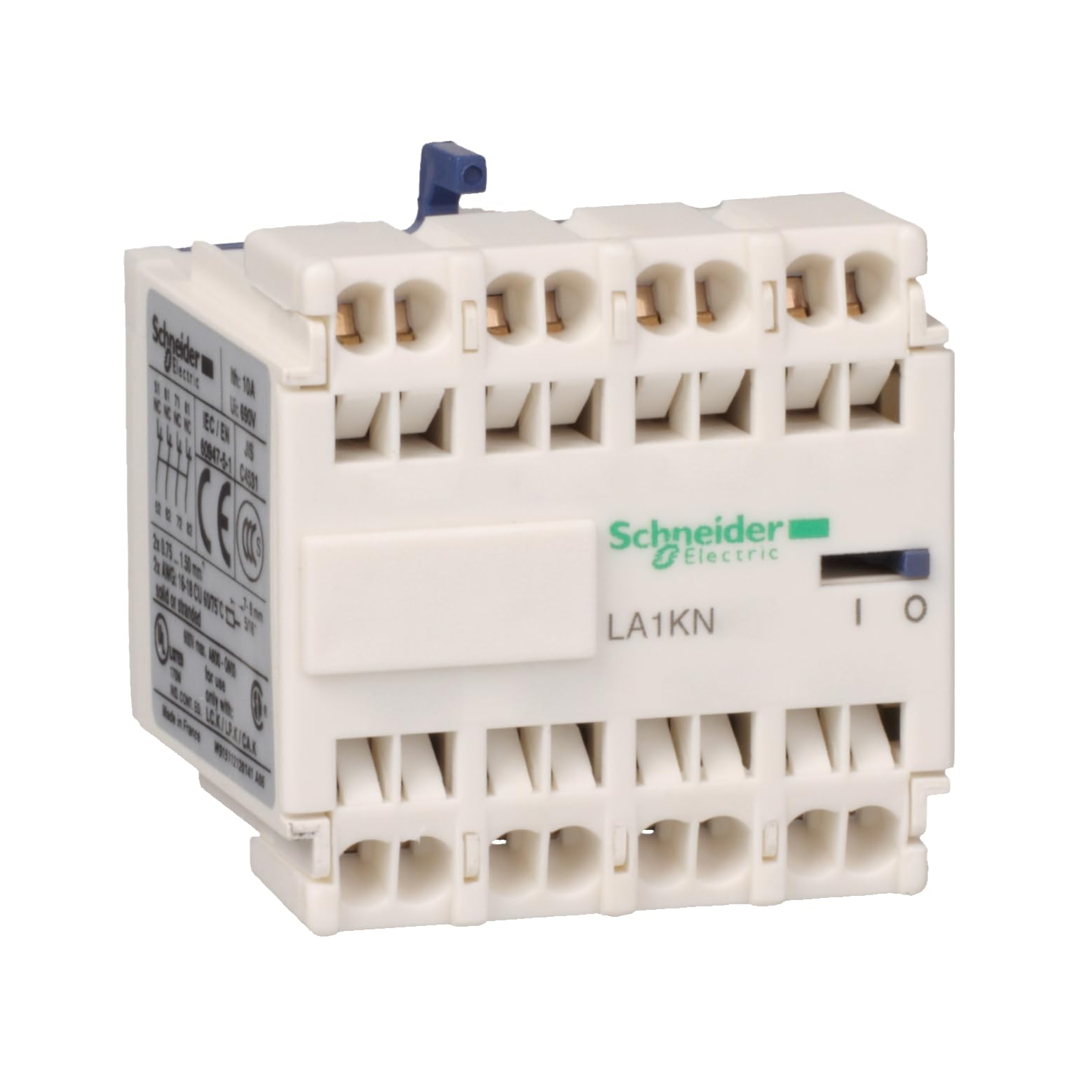 Schneider Electric LA1KN403 Auxiliary Contact Block, Aux Contact 4N/O