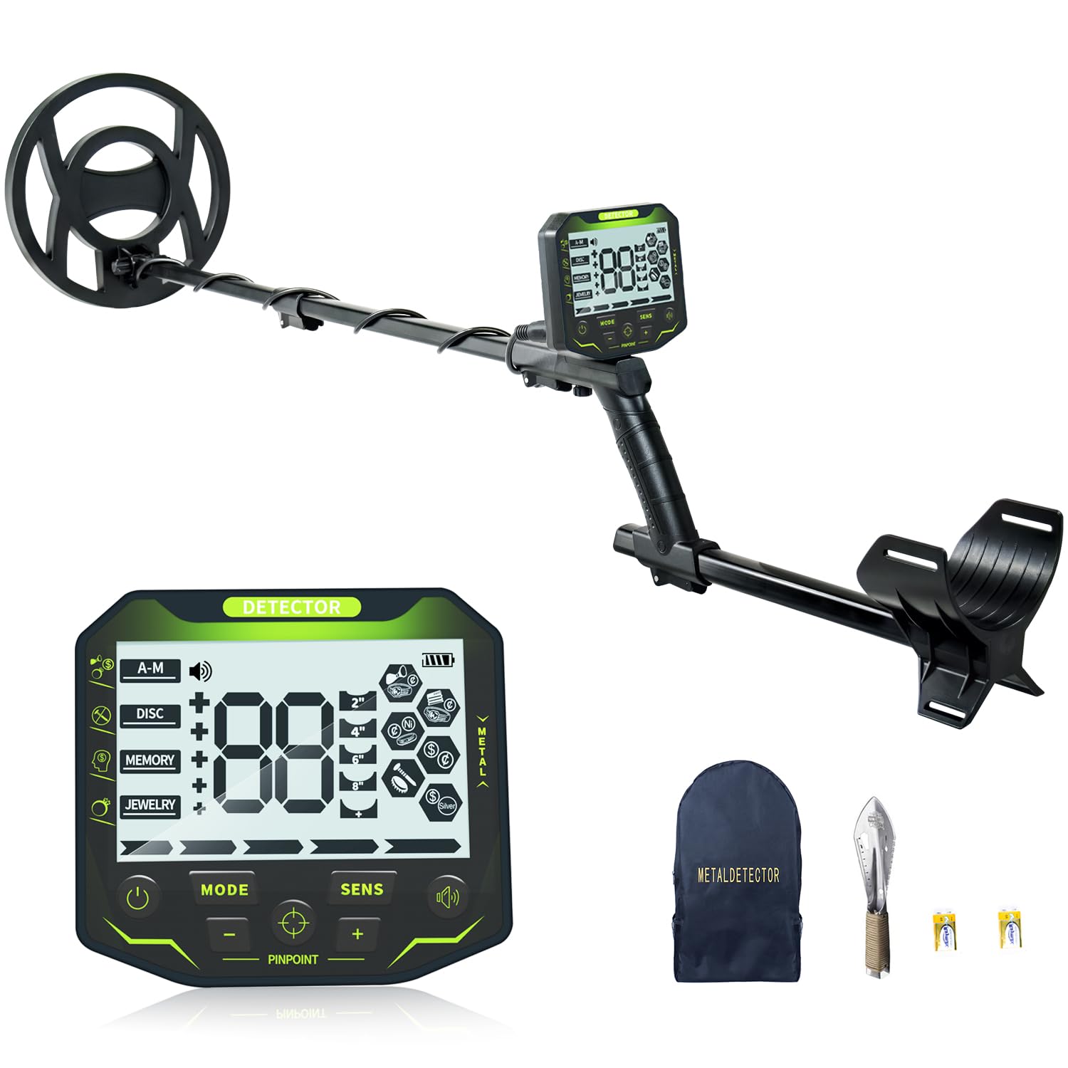 JuniHo Professional Metal Detector for Adults - 5 Modes, Waterproof, Lightweight for Beach, Forest & Archaeology Exploration